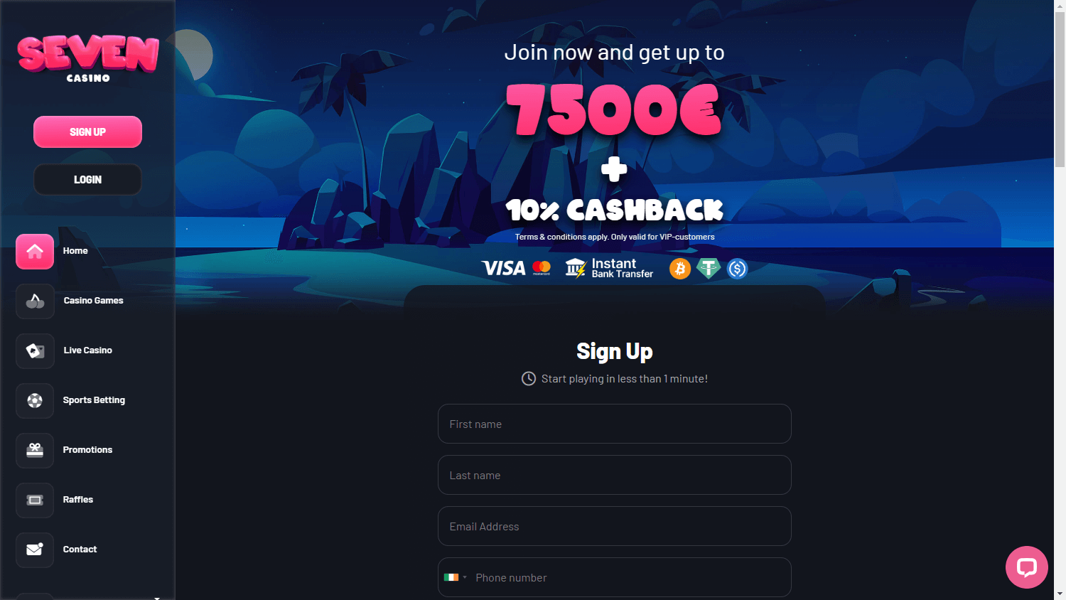 Seven Casino Desktop screenshot